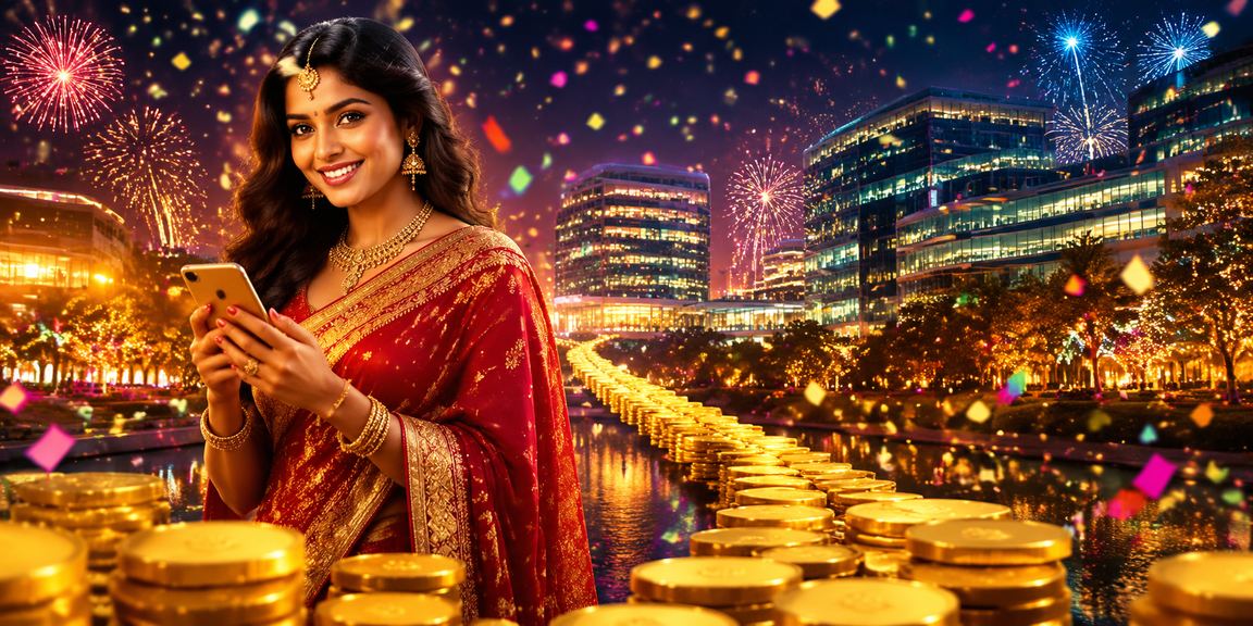 Indian festive celebration with bright casino lights